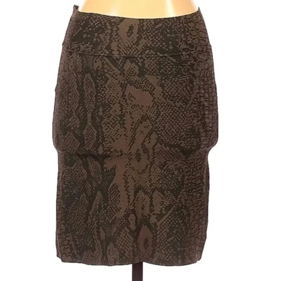 BCBGMAXAZRIA | Snakeskin Print Pencil Pavel Skirt Bodycon Bandage Size S Small - Picture 2 of 8